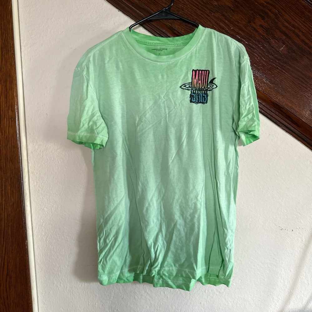 American Eagle Outfitters Light Green Graphic Tee
